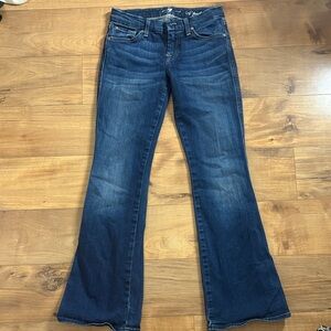 7 For All Mankind Dark Blue Flare Jeans